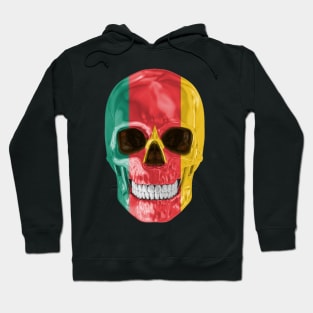 Cameroon Flag Skull - Gift for Cameroonian With Roots From Cameroon Hoodie